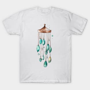 Aqua Wind Chime and Charms T-Shirt